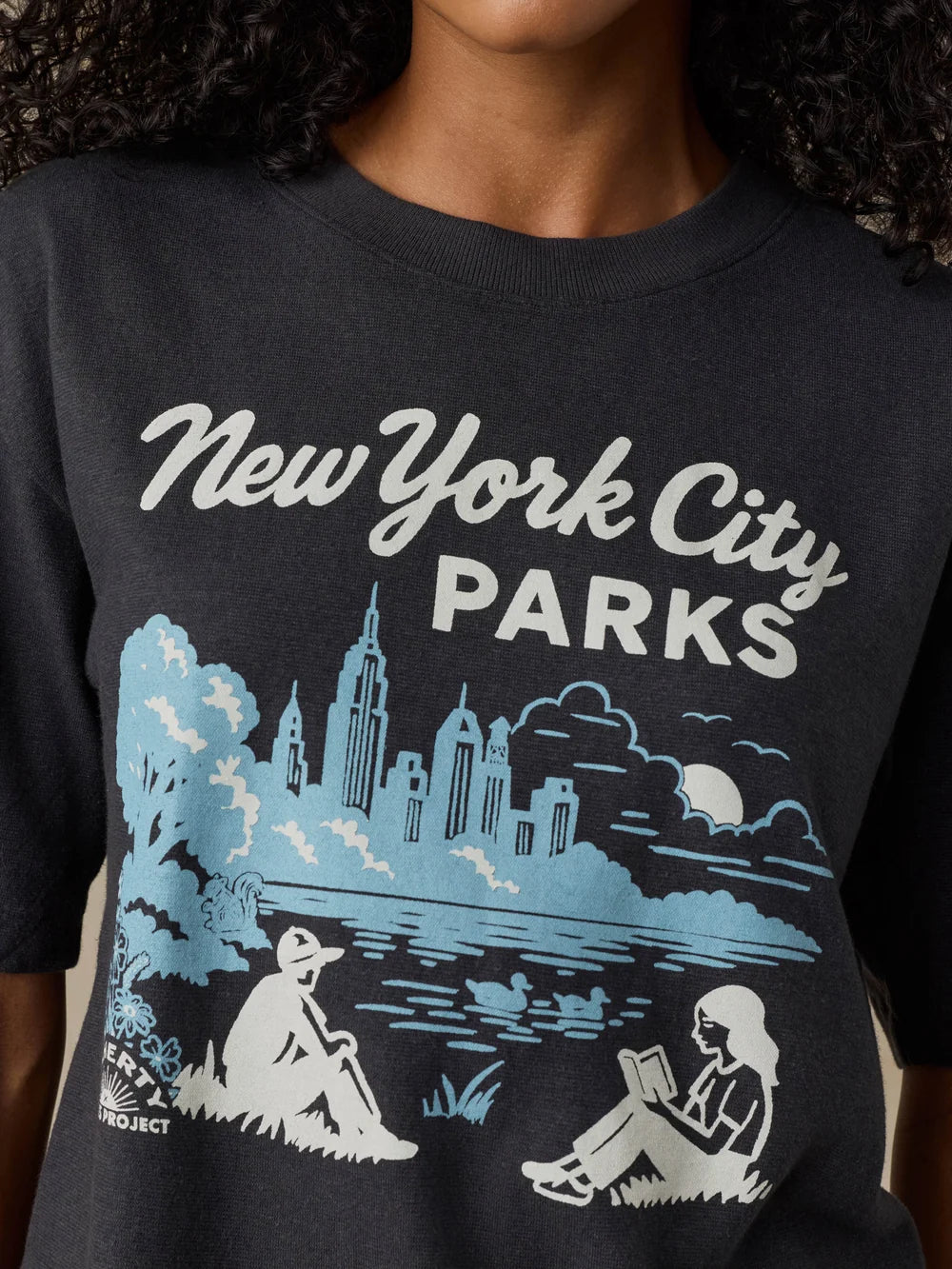 Faherty x Parks Project NYC Parks Hemp Blend Vintage Tee — Washed Black