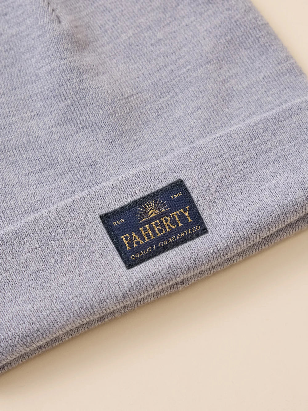 FAHERTY ESSENTIAL MERINO BEANIE — MEDIUM GREY