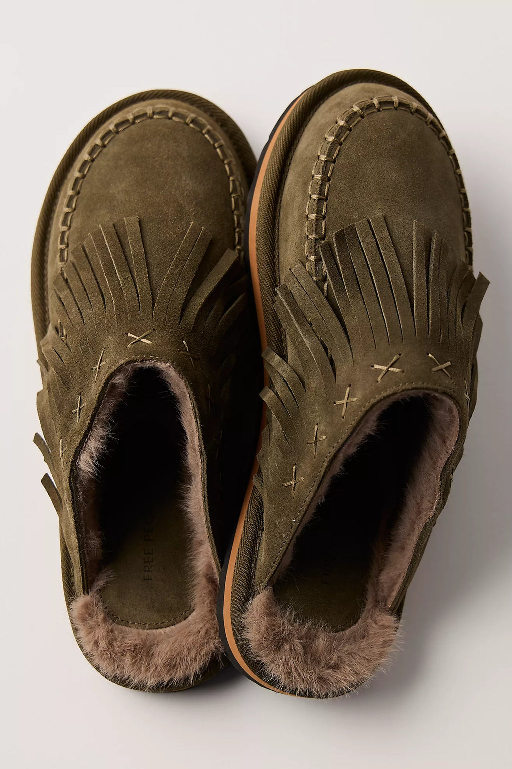 Free People Fallon Fringe Mules