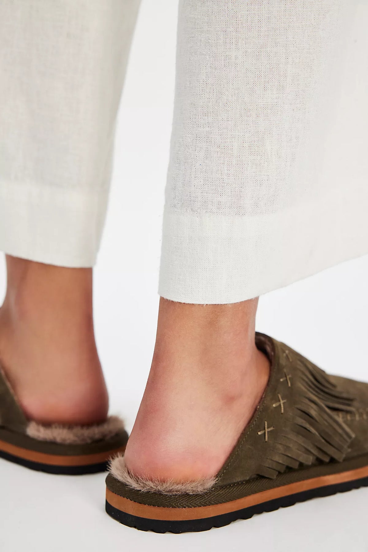Free People Fallon Fringe Mules