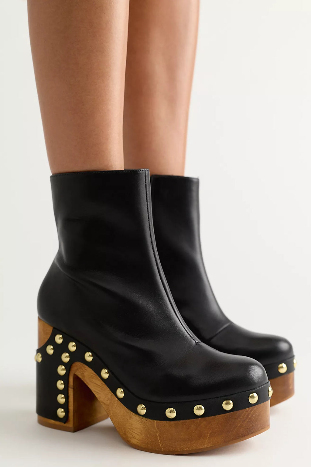 Free People Grayson Clog Boots — Black