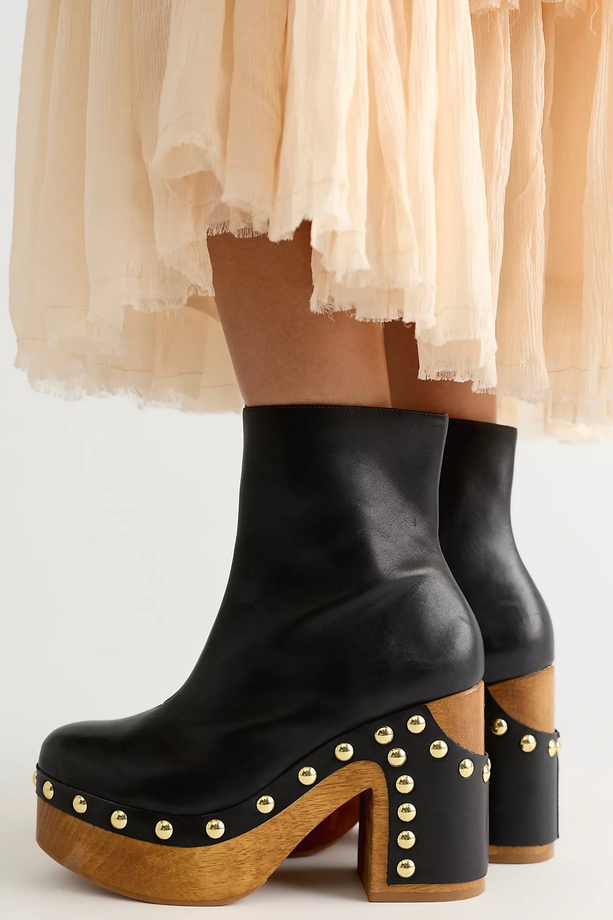 Free People Grayson Clog Boots — Black