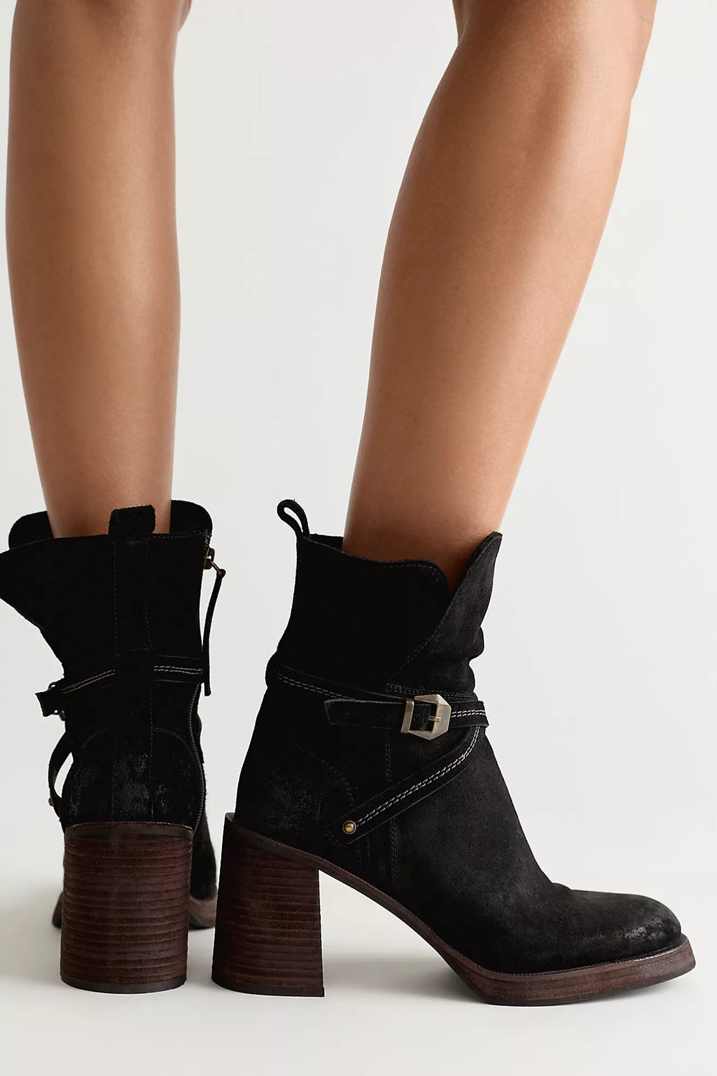Free People Landry Platform Boots — Black