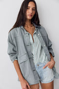 We The Free Lemon Denim Jacket — Steel Sea
