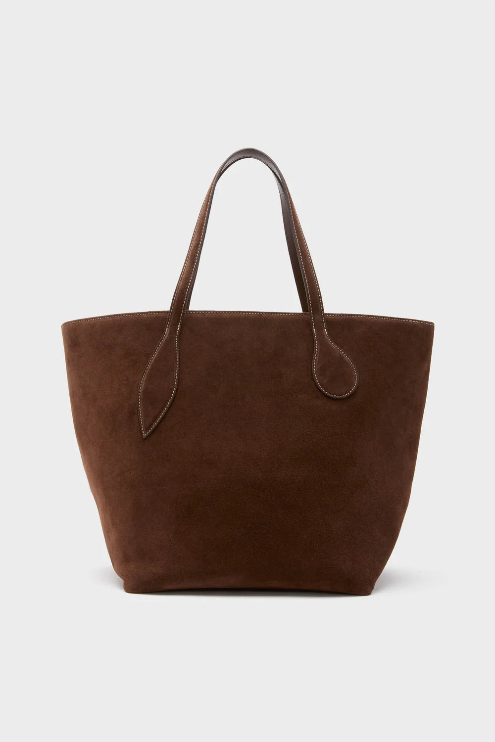 Liffner Large Sprout Tote – Dark Brown Suede
