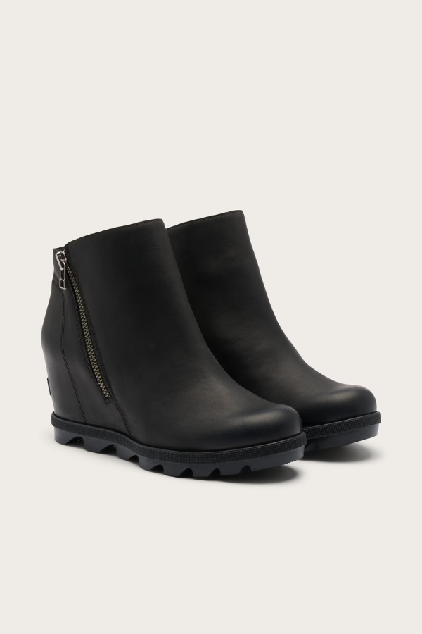 SOREL Joan Rhapsody™ Zip Wedge Boot — Black