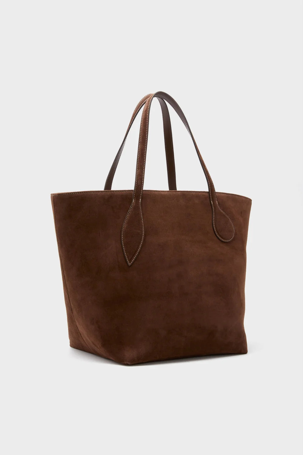 Liffner Large Sprout Tote – Dark Brown Suede